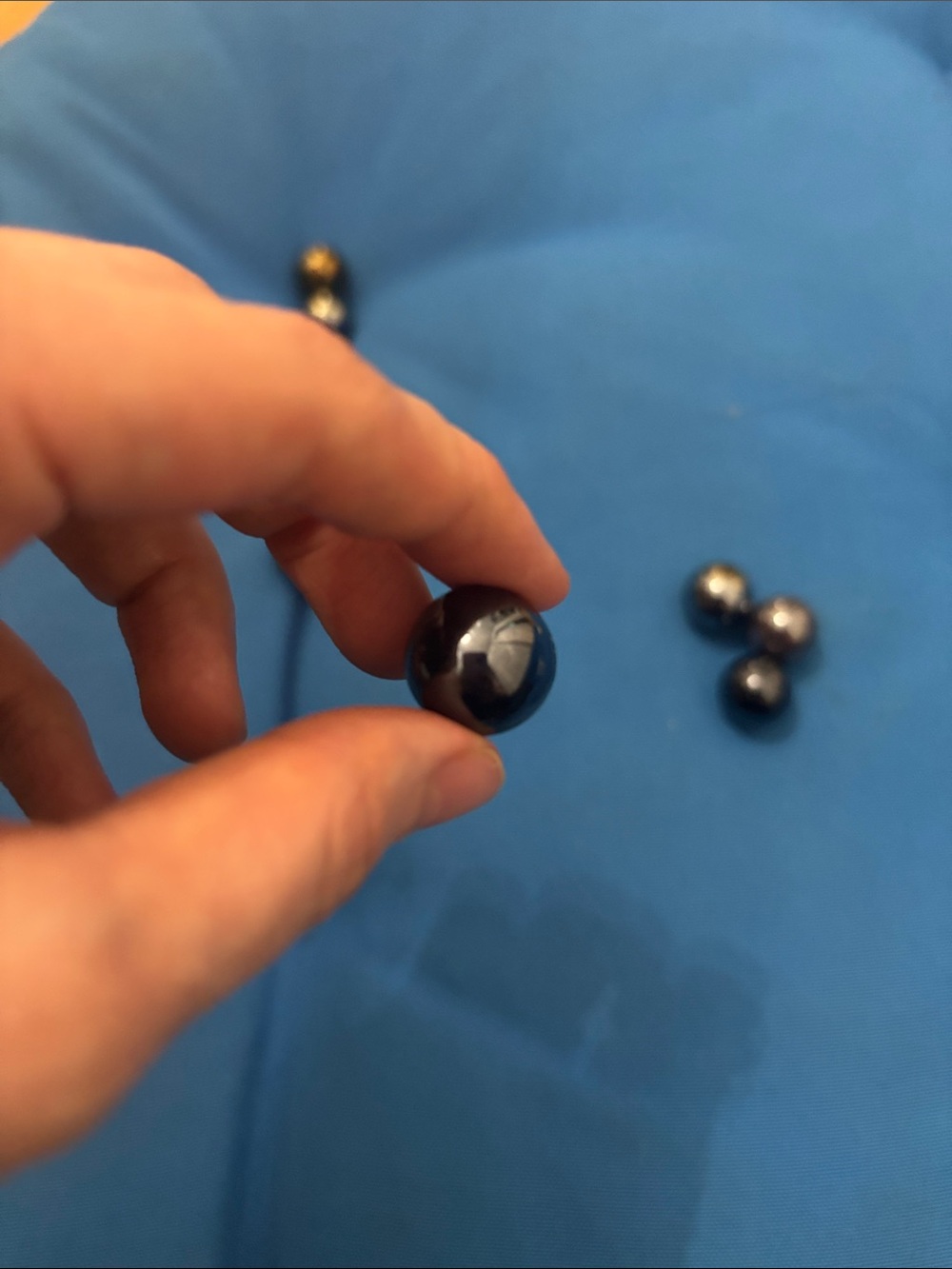 Marbles Dark Colored Blue Yellow Seven In Total NWOTS - Picture 6 of 9